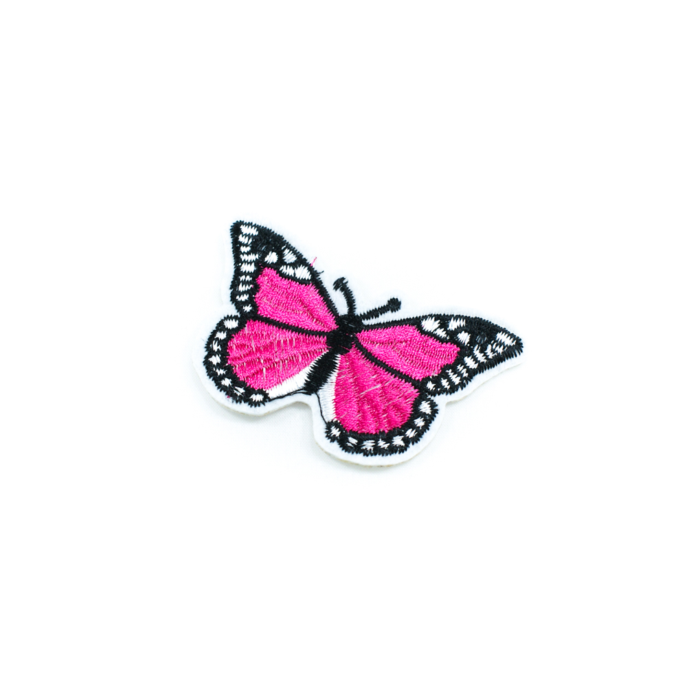 Нашивка тканевая Бабочка розовые крылья код товара 42160 - Нашивка Вышивка, Ткань