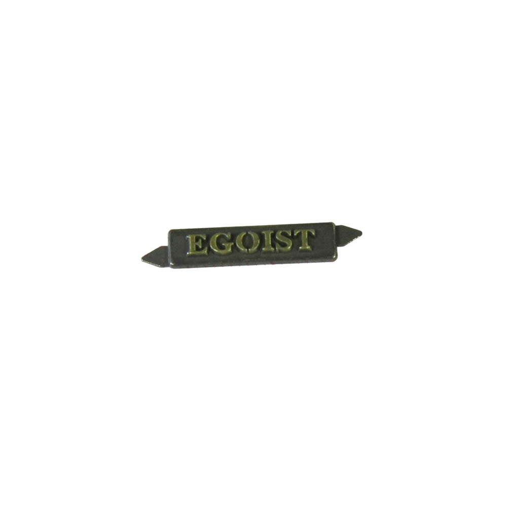 Краб металл Egoist, 2*0,5см, antik /лого выпуклый/. Крабы Металл Надписи, Буквы