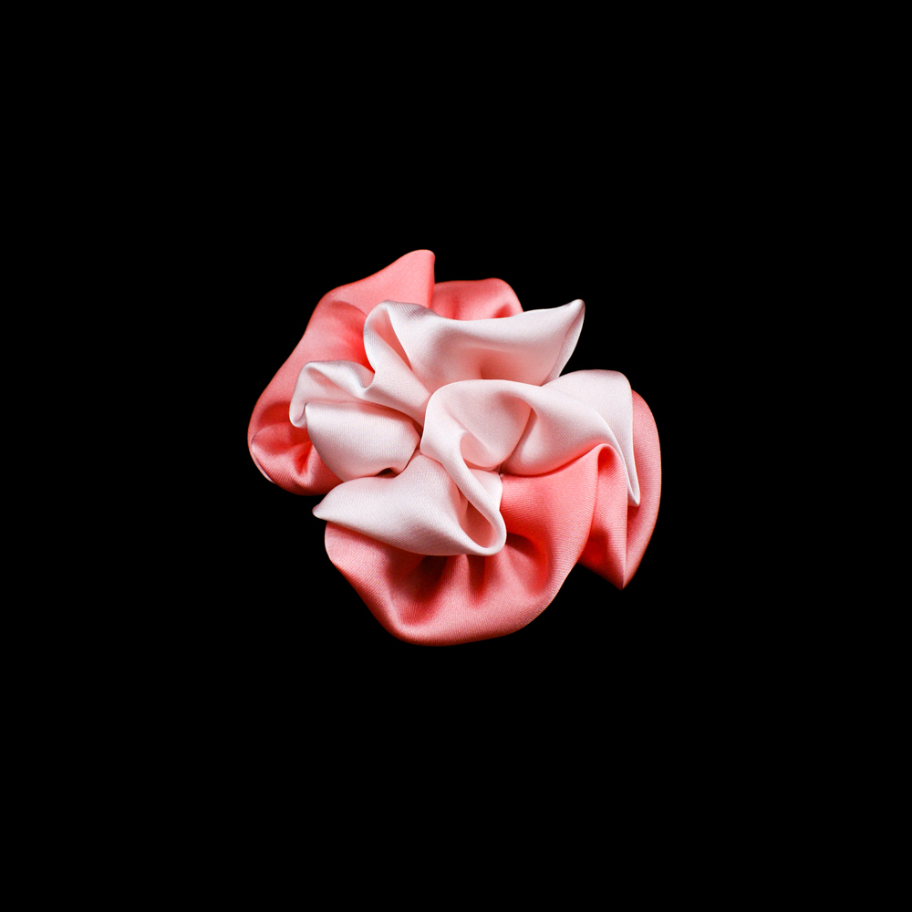 Аппликация декор Цветок 1 атласный 9*7см, розово-персиковый. Аппликации, нашивки