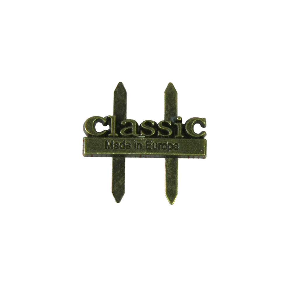 Краб металл CLASSIC, antik brass, 2,5*0,8см, шт. Крабы Металл Надписи, Буквы